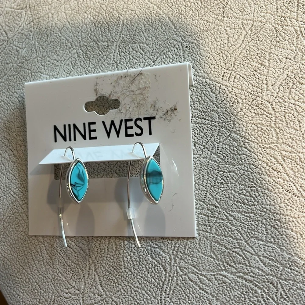 Nine West turquoise hoops brand new